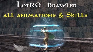 LotRO Beta New Brawler Class  All Animations amp Skills [upl. by Lajes]