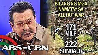 TV Patrol All out war nakikitang solusyon ni Erap kontra MILF [upl. by Zaremski507]