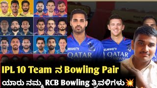 IPL 2025 All Teams Bowling lineup AnylisisRatings review kannada [upl. by Asilrahc]