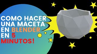 Como hacer una maceta en blender en 5 minutos  como usar blender para impresion 3d [upl. by Gavrah]