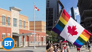 DufferinPeel Catholic School Board votes against raising Pride flags [upl. by Llecram]