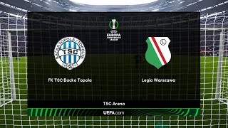 ⚽ FK TSC vs Legia Warsaw ⚽  UEFA Conference League 10242024  PES 2024 [upl. by Mortie]