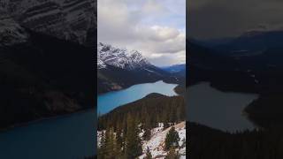 Banff shorts lake alberta canada travel travelvlog banff tour snow snowfall mountains yt [upl. by Rezeile]