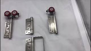 Wooden accordion folding door hinge rollers bifold door hardware [upl. by Aita]