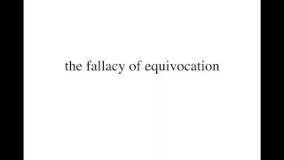 The fallacy of equivocation [upl. by Loralee]