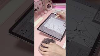 iPadでもメインPCと同じTourBoxが使えるようになって嬉しすぎる〜❕操作が快適すぎて感動😭💖 漫画メイキング tourbox [upl. by Ahsi]