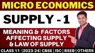 Meaning amp Determinants of Supply  Supply  1  Class 11  Micro Economics  CA Parag Gupta [upl. by Assirok]