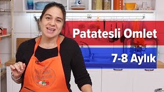 Bebekler İçin Kahvaltı  Tatlı Patatesli Omlet 8 Ay   İki Anne Bir Mutfak [upl. by Grissel477]