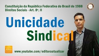 CF88  Art 8° II Unicidade Sindical [upl. by Satterlee]