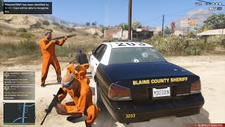 GTA 5  Prisoners Escape From Jail  Six Star Escape [upl. by Gussie939]