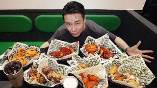 Eating ALL THE FLAVORS at Wingstop Korea  Haeppy Meals [upl. by Hadias]