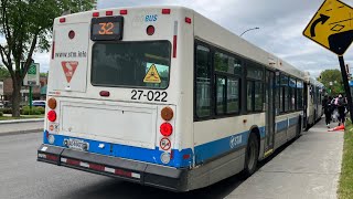 STM Bus  27022 Ride On The 32 Lacordaire Going South 2007 NovaBUS LFS [upl. by Heffron]