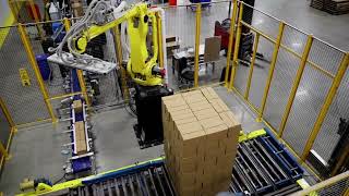 Robotic Palletizer System By Colborne Foodbotics [upl. by Merralee]