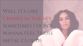 SOLANGE  CRANES IN THE SKY LYRICS [upl. by Kcerred481]