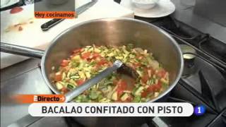 Receta de Bacalao confitado con pisto ED [upl. by Azeel]