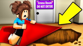 I Found My 8 Year Olds SECRET TUNNEL In Roblox Brookhaven [upl. by Margo]