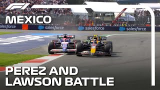 Sergio Perez vs Liam Lawson Mexico Battle  2024 Mexico City Grand Prix [upl. by Miehar]