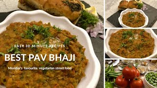 Best Pav Bhaji RecipeWith Special Homemade MasalaMumbai Street FoodVegetarian [upl. by Reg709]