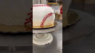 Shaped cakes are hard 😅⚾️ cake cakedecorating [upl. by Tallbot755]