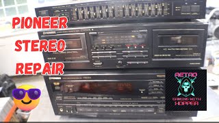 Pioneer VSX511S Receiver CTW451R Tape Deck Belt Replacement [upl. by Ahcas]