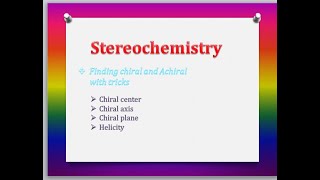 Trick to find chiral and achiral in allenes Biphenyls spirocompoundscyclohexadienes [upl. by Eldon]