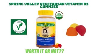 Spring Valley Vegetarian Vitamin D3 Gummies 2000 IU 50 mcg Review [upl. by Cori]