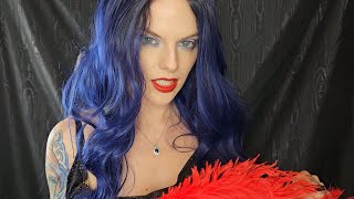 ASMR Femme Fatale Vampire Tickling Interrogation  Long Fake Nails amp Feather  Film Noir [upl. by Odraude984]