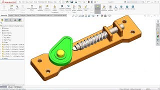 Solidworks motion tutorial Cam and Spring Animation [upl. by Aitenev585]