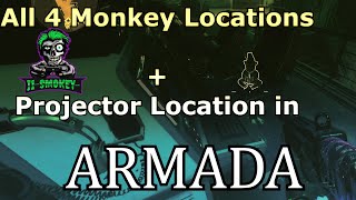 Outbreak Easter Egg Guide All 4 Monkey Locations in Armada and Projector Location [upl. by Kaule602]