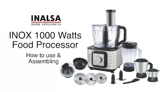 How to use Inalsa INOX 1000 Watt Food Processor best food processor [upl. by Sliwa]