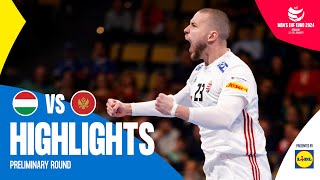 Palasics saves the day  Hungary vs Montenegro  Highlights  Mens EHF EURO 2024 [upl. by Einon241]