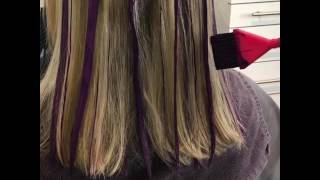 How to do hair ribboning on prelightener hair [upl. by Remo]