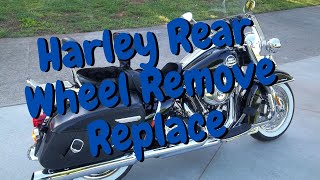 Harley Rear Wheel Remove and Installation [upl. by Attenad]