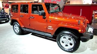 2014 Jeep Wrangler Unlimited Sahara  Exterior and Interior Walkaround  2013 LA Auto Show [upl. by Sheena]