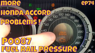 check system honda accord P0087 fuel rail pressure too low possibly unchanged fuel filter [upl. by Weig731]