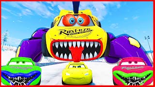 The Lightning McQueen Crazy Bot Eater amp Mutant Spider Eater  Coffin Dance Meme COVER [upl. by Elbring657]