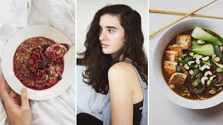 What I Eat In A Day  3 Easy Vegan Home Cooked Recipes Ad [upl. by Binetta968]