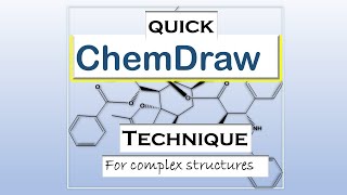 Save time with this technique in ChemDraw  Drawing chemical structures [upl. by Ciel]