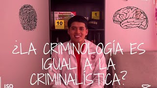 Diferencias entre criminología y criminalística [upl. by Aralc]