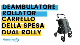 Rollator Pieghevole per Anziani Deambulatore Multifunzione con Sedile e Carrello [upl. by Lyndon]