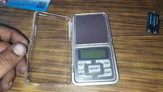 unboxing of digital pocket scalemech1tech1weighing machinedigital weighing pocket scale [upl. by Enilec]