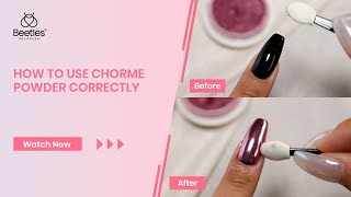 Chrome Mirror Powder Nail Application  Stepbystep Tutorial  Beetles Gel Polish Official [upl. by Ateekram]