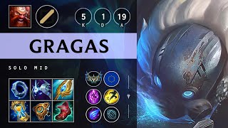 Gragas Mid vs Renekton Super CC  EUW Challenger Patch 1421 [upl. by Suirauqram]