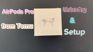 I got AIRPOD PROS from TEMU UNBOXING and SETUP Full Aspect Ratio [upl. by Nnaitak555]