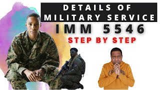 Completing the IMM 5546 form Military Service Explained [upl. by Marduk878]