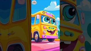 Wheels on the bus go wheelsonthebus cartoon nurseryrhymes kidssongs [upl. by Sirronal255]