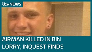 Missing airman Corrie McKeague was crushed to death in bin lorry inquest rules  ITV News [upl. by Hairakcaz]