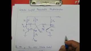 Collector coupled monostable multivibrator [upl. by Adnavoj]