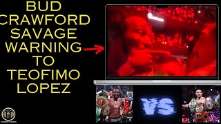 TERENCE CRAWFORD POKES FINGER IN TEOFIMO LOPEZ FOREHEAD [upl. by Ensoll]