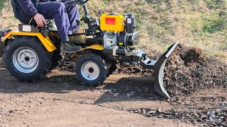 Minitractor 4x4 diesel 12CP Campo12 609 de la progarden Probă cu lama pentru zăpadă [upl. by Amej]